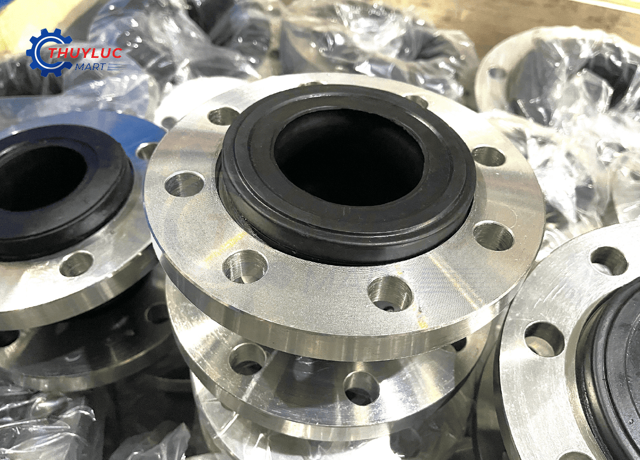 Khớp nối mềm cao su mặt bích thép mạ kẽm DN250 PN16 — hàng nhập khẩu sẵn tại kho Thủy Lực Mart