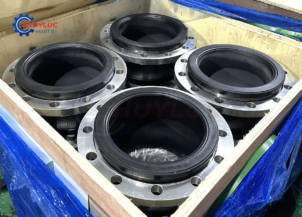 Lô khớp nối mềm cao su đặc chủng size lớn DN250–DN350 PN16 chuẩn xuất xưởng, nhập khẩu chính ngạch về kho Thủy Lực Mart