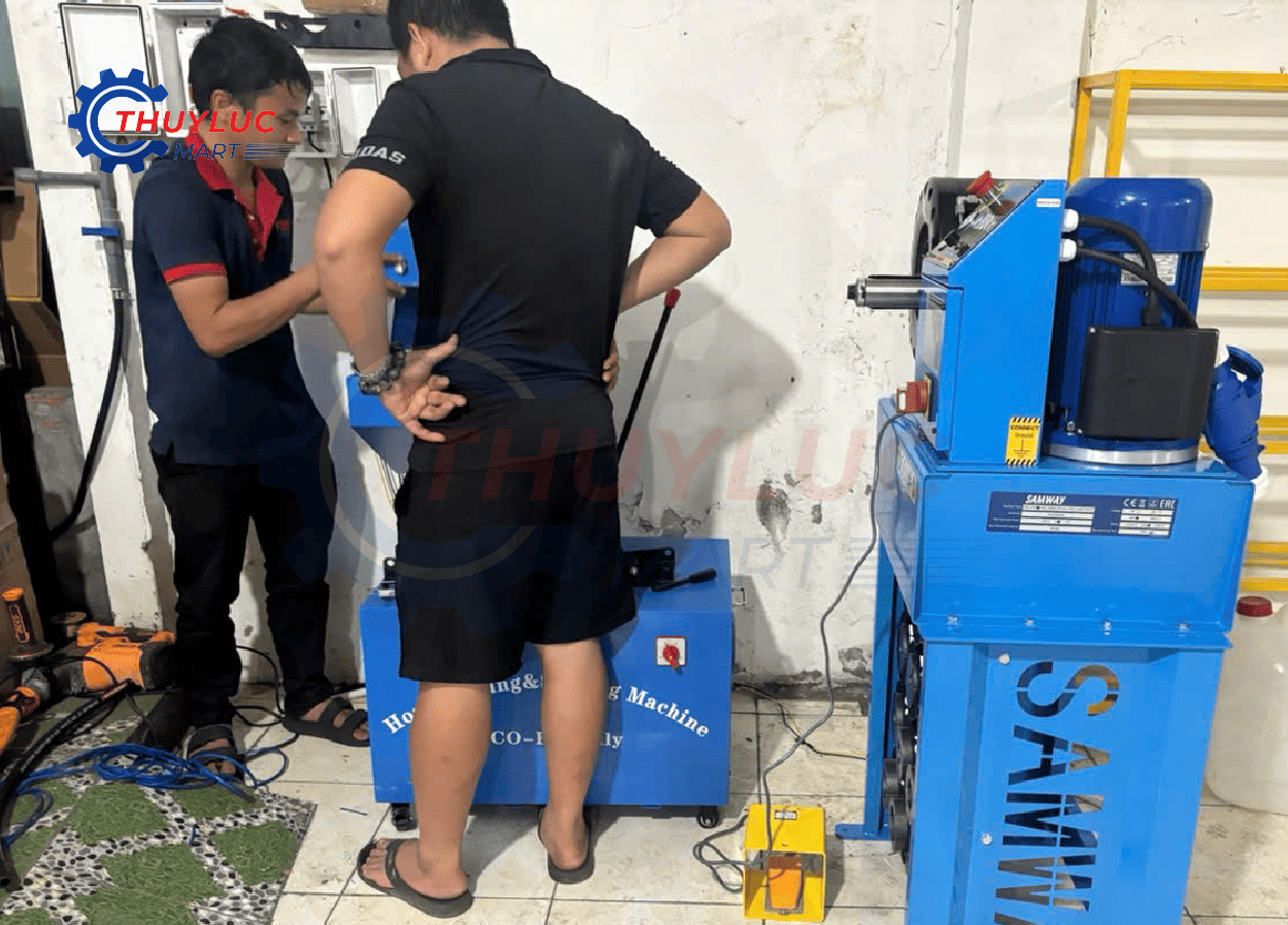 Đào tạo bấm ống chi tiết đến khi thành thạo cách dùng máy