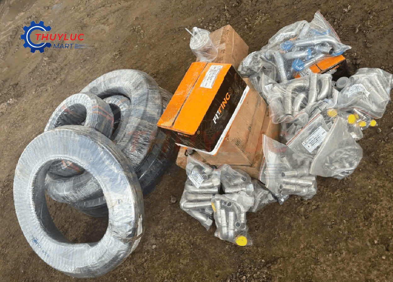 Vật tư ống thủy lực và đầu nối đi kèm máy bấm ống thủy lực tại Kiên Giang