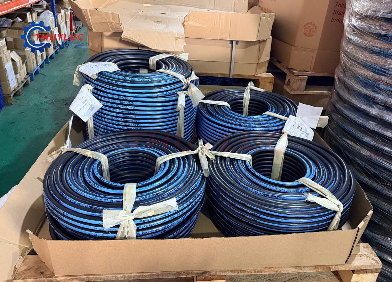 Ống mềm thủy lực Alfagomma Flexor R2AT 2SN-MT 3/8 inch cuộn lớn nhập kho Thủy Lực Mart TPHCM