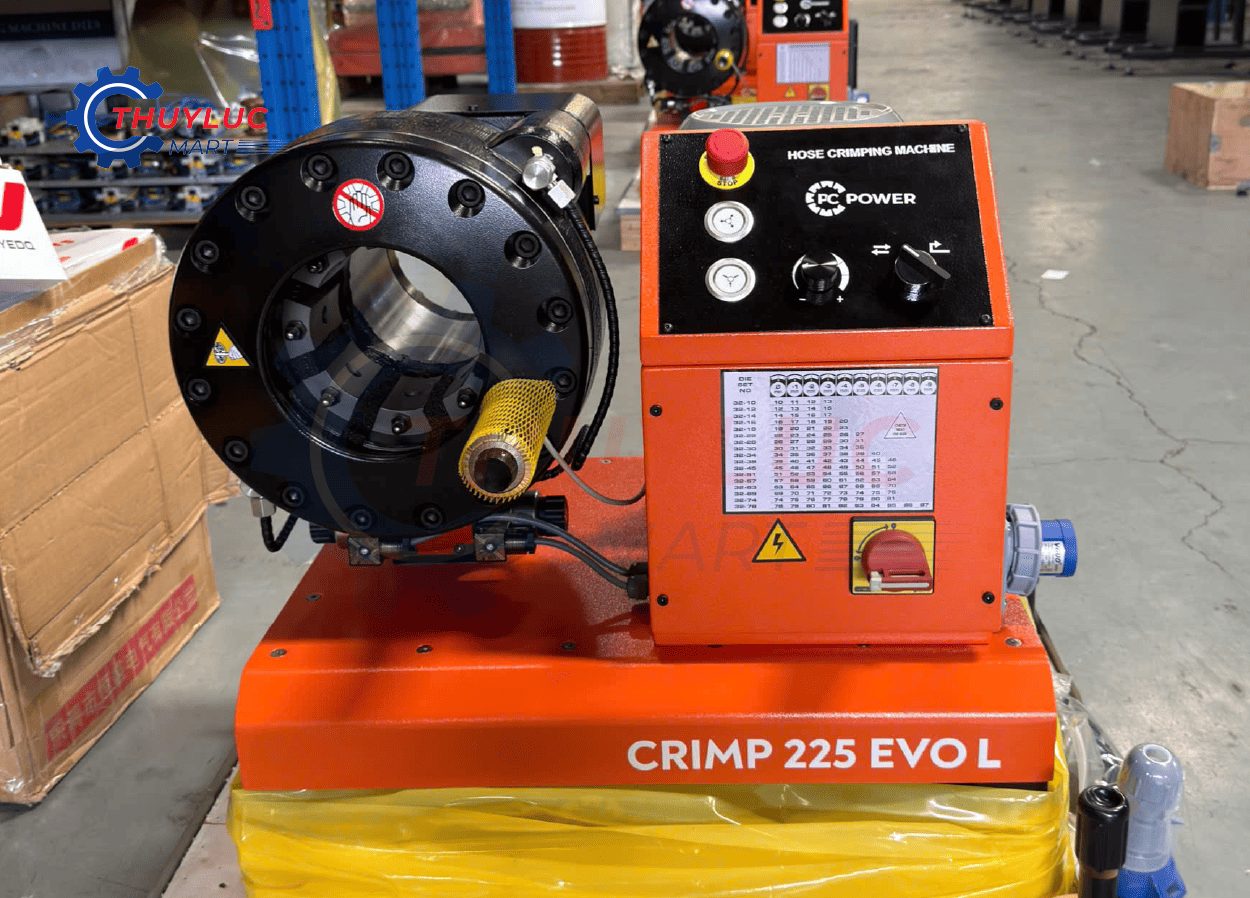Máy bấm ống CRIMP 225 EVO L (Phiên bản máy bấm chỉnh cơ vi sai)