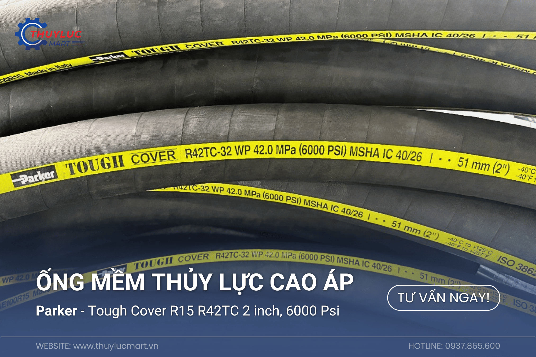 Parker cao áp - Tough Cover R15 R42TC 2 inch, 6000 Psi
