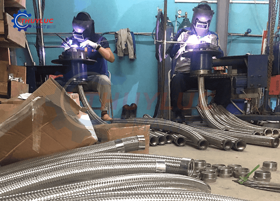 xưởng gia công sản xuất gia công sản xuất khớp nối mềm inox