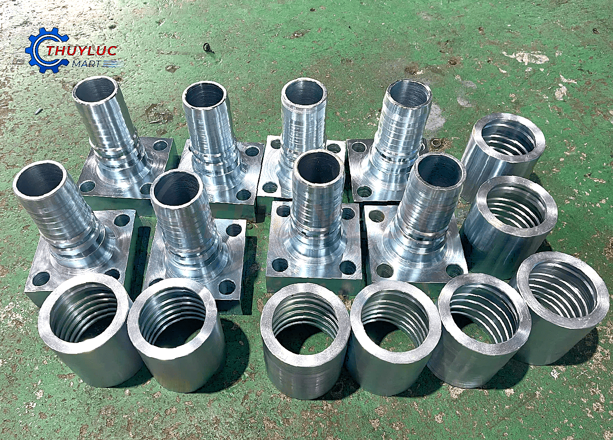 gia công đầu bấm mặt bích