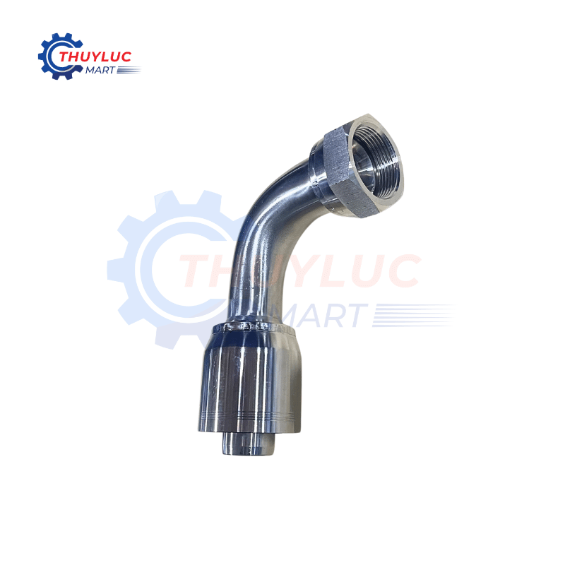 Đầu bấm, 1.1/4" - 1.5/8"x12 JIC, cong 90, kèm vỏ bóp 4 lớp, SS316, 26792-20-20RW