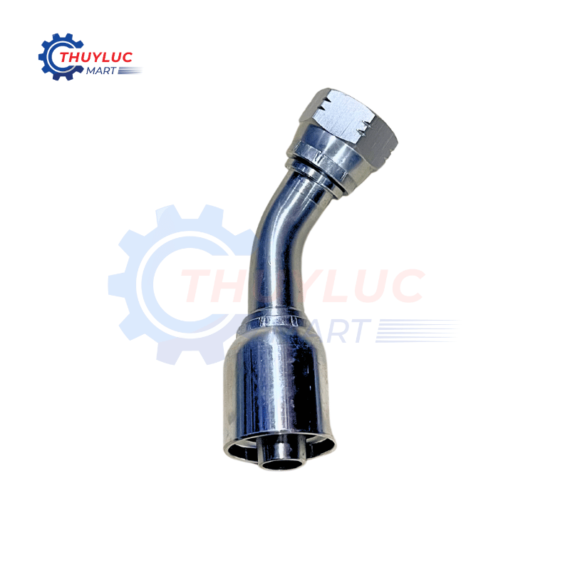 Đầu bấm, 1/2" - 7/8"x14 JIC, cong 45, kèm vỏ bóp 2 lớp, SS316, 26741-10-08RW