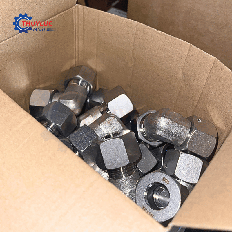 Nối xoay vuông 90 SS316 16S, M24x1.5, EW16S-SS