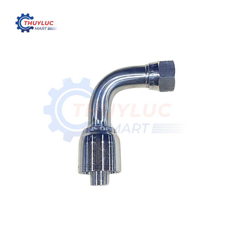 Đầu bấm, 3/4" - 1.1/16"x12 JIC, cong 90, kèm vỏ bóp 4 lớp, SS316, 26792-12-12RW