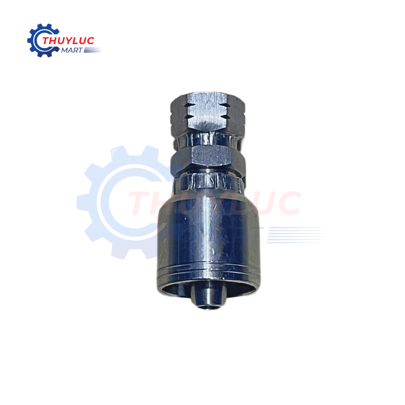 Đầu bấm, 3/8" - 9/16"x18 JIC, kèm vỏ bóp 2 lớp, SS316, 26711D-06-06RW