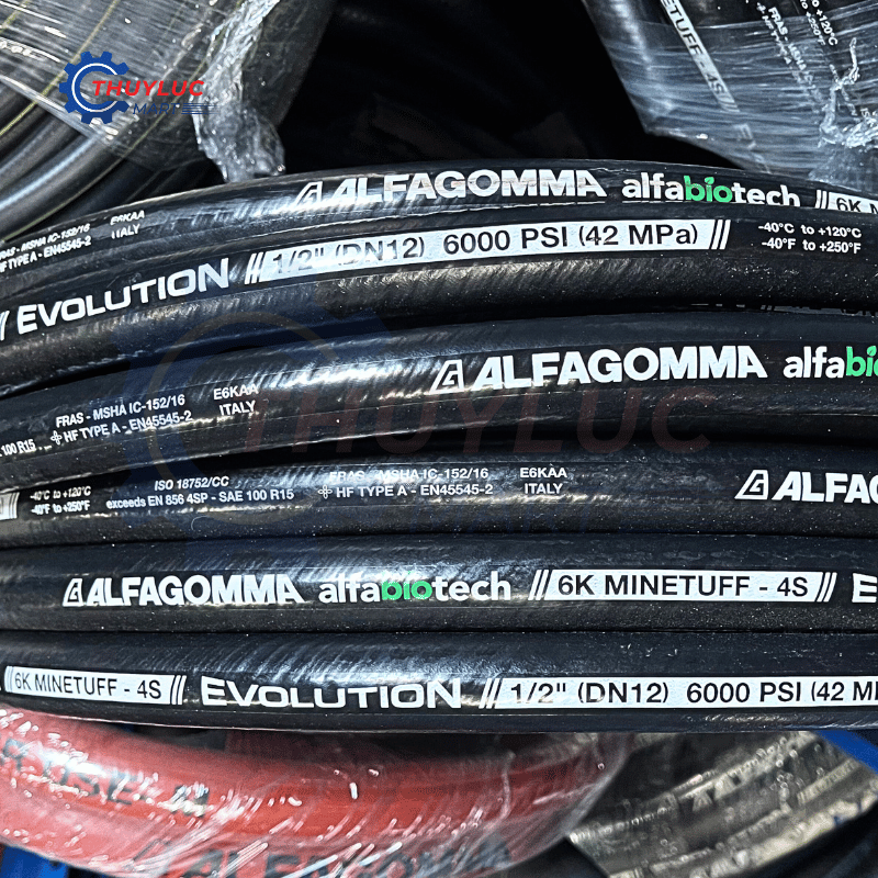 Ống thủy lực 6K Alfabiotech (4S), 1/2" - 420bar, R12/4SP, 1004776