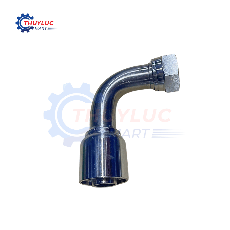 Đầu bấm, 1" - 1.5/16"x12 JIC, cong 90, kèm vỏ bóp 2 lớp, SS316, 26791-16-16RW