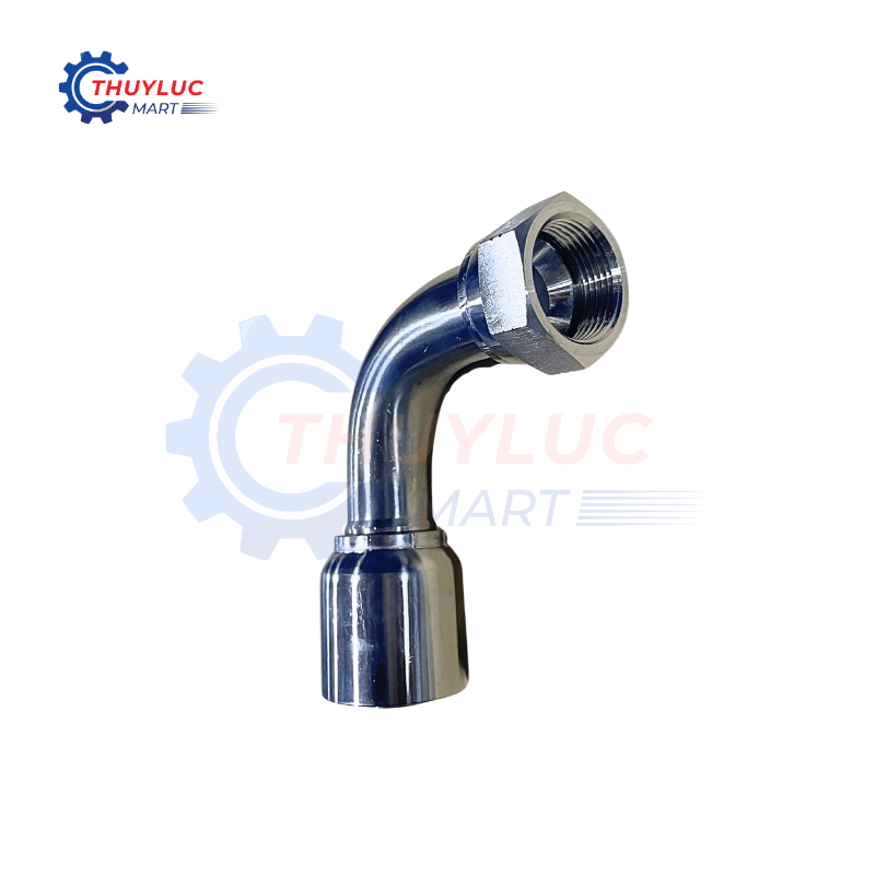 Đầu bấm, 1" - 1.5/16"x12 JIC, cong 90, kèm vỏ bóp 2 lớp, SS316, 26791-16-16RW