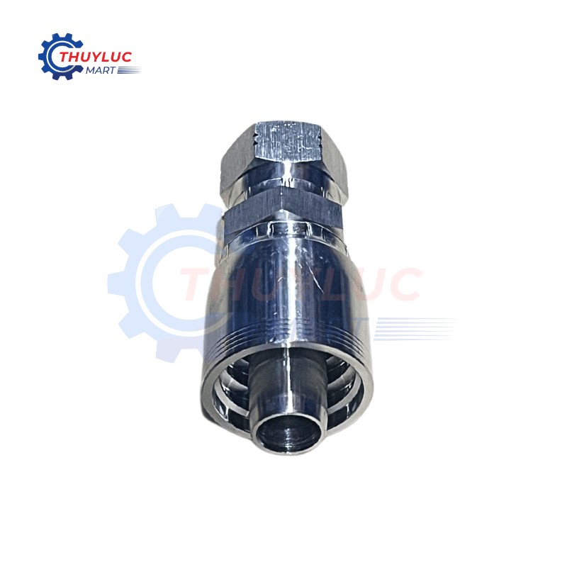 Đầu bấm, 3/4" - 1.1/16"x12 JIC, kèm vỏ bóp 4 lớp, SS316, 26712D-12-12RW