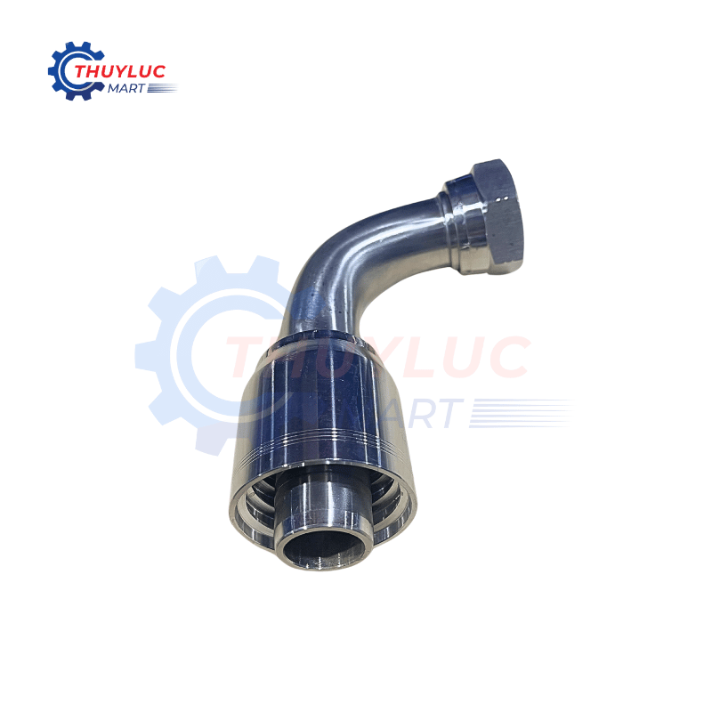 Đầu bấm, 1.1/4" - 1.5/8"x12 JIC, cong 90, kèm vỏ bóp 4 lớp, SS316, 26792-20-20RW