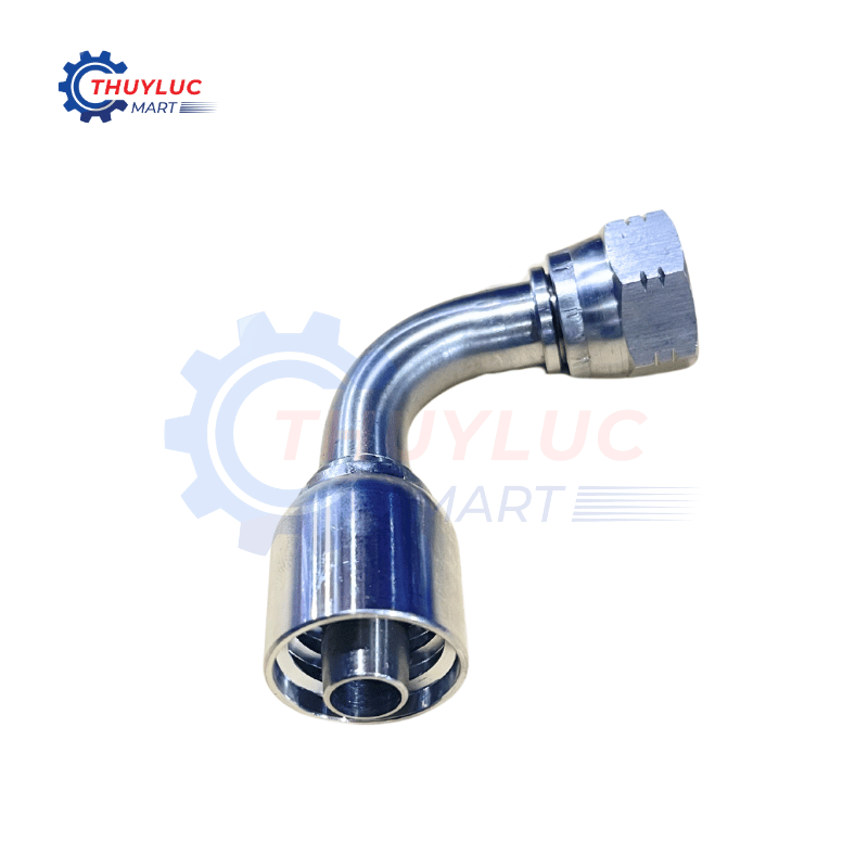Đầu bấm, 1.1/4" - 1.5/8"x12 JIC, cong 45, kèm vỏ bóp 4 lớp, SS316, 26742-20-20RW