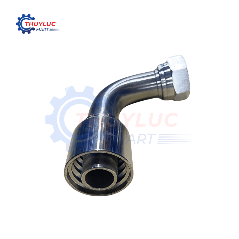 Đầu bấm, 1" - 1.5/16"x12 JIC, cong 90, kèm vỏ bóp 2 lớp, SS316, 26791-16-16RW