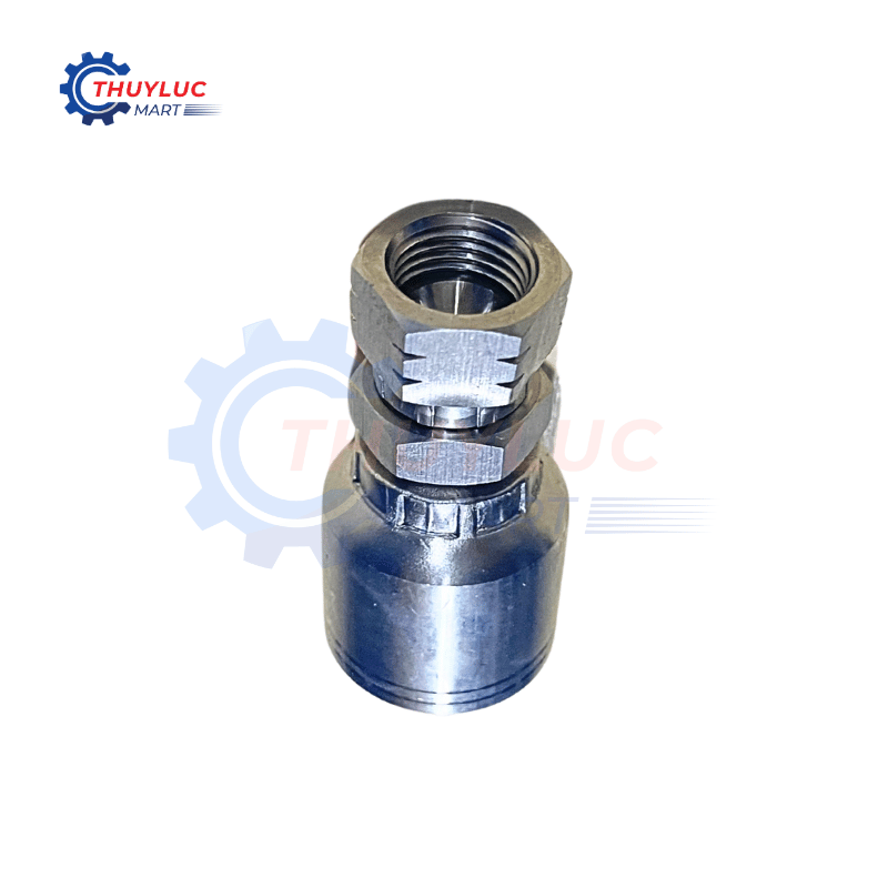 Đầu bấm, 3/8" - 9/16"x18 JIC, kèm vỏ bóp 2 lớp, SS316, 26711D-06-06RW