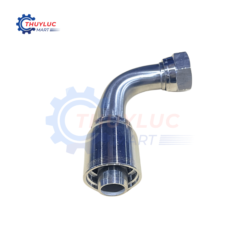 Đầu bấm, 1" - 1.5/16"x12 JIC, cong 90, kèm vỏ bóp 4 lớp, SS316, 26792-16-16RW