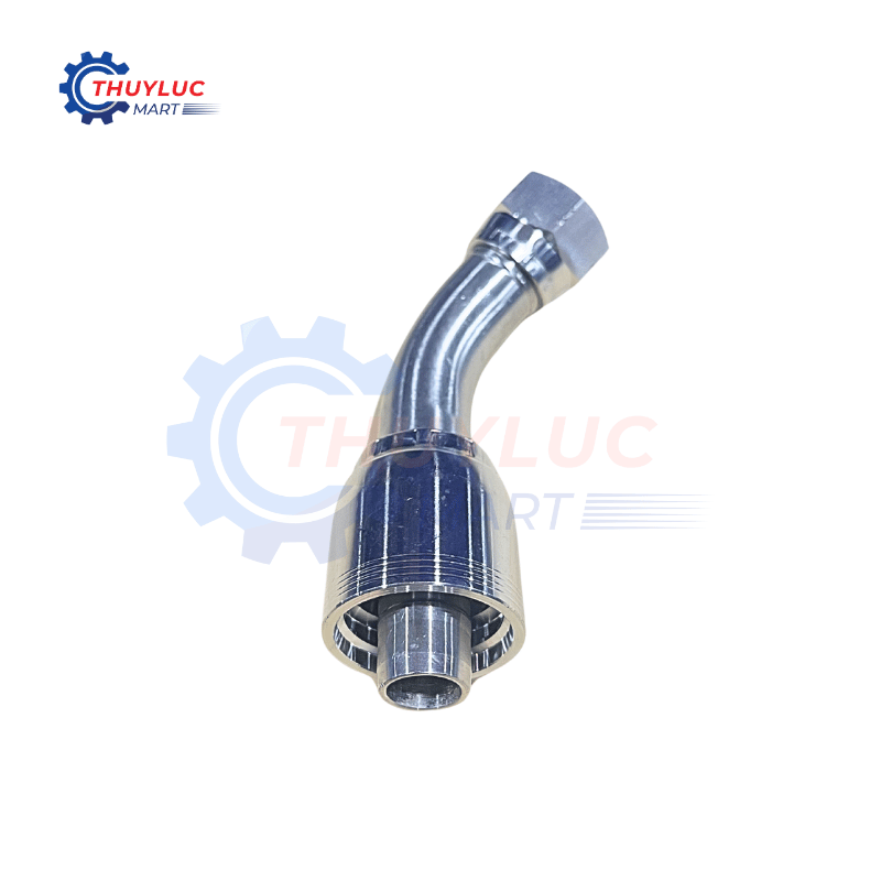Đầu bấm, 3/4" - 1.1/16"x12 JIC, cong 45, kèm vỏ bóp 4 lớp, SS316, 26742-12-12RW