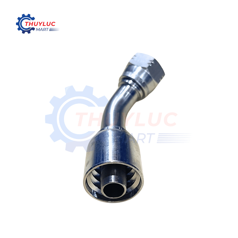 Đầu bấm, 1/2" - 7/8"x14 JIC, cong 45, kèm vỏ bóp 2 lớp, SS316, 26741-10-08RW