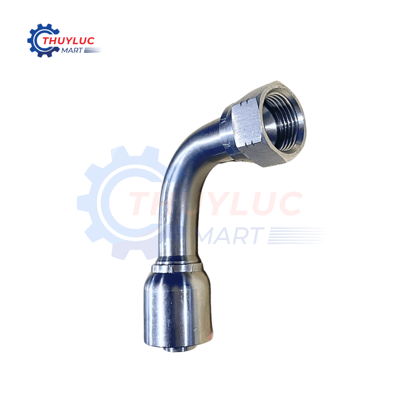 Đầu bấm, 3/4" - 1.1/16"x12 JIC, cong 90, kèm vỏ bóp 2 lớp, SS316, 26791-12-12RW