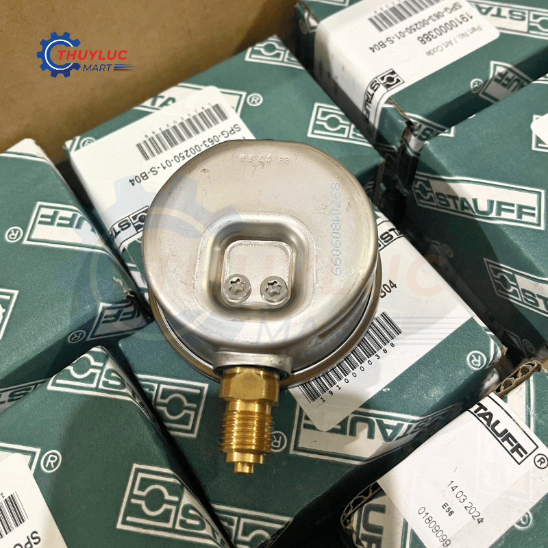 Đồng hồ đo áp suất D63, 250bar, chân đáy, SPG-063-00250-01-S-B04