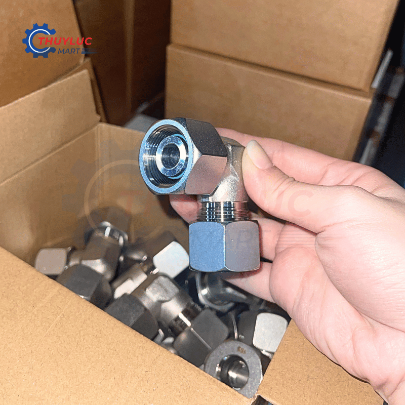 Nối xoay vuông 90 SS316 16S, M24x1.5, EW16S-SS