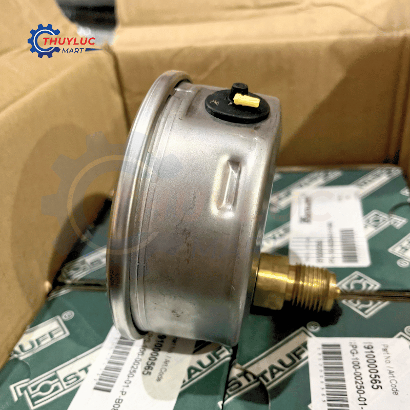 Đồng hồ đo áp suất D100, 250bar, chân lưng, SPG-100-00250-01-P-B08
