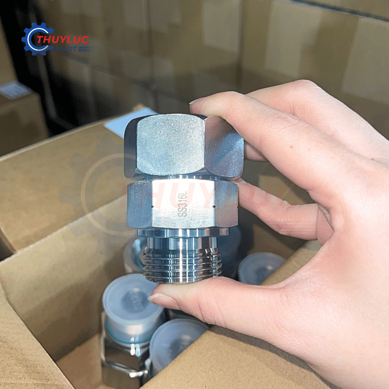 Nối thẳng xoay SS316,  25S - G1", EGE25SRED-SS