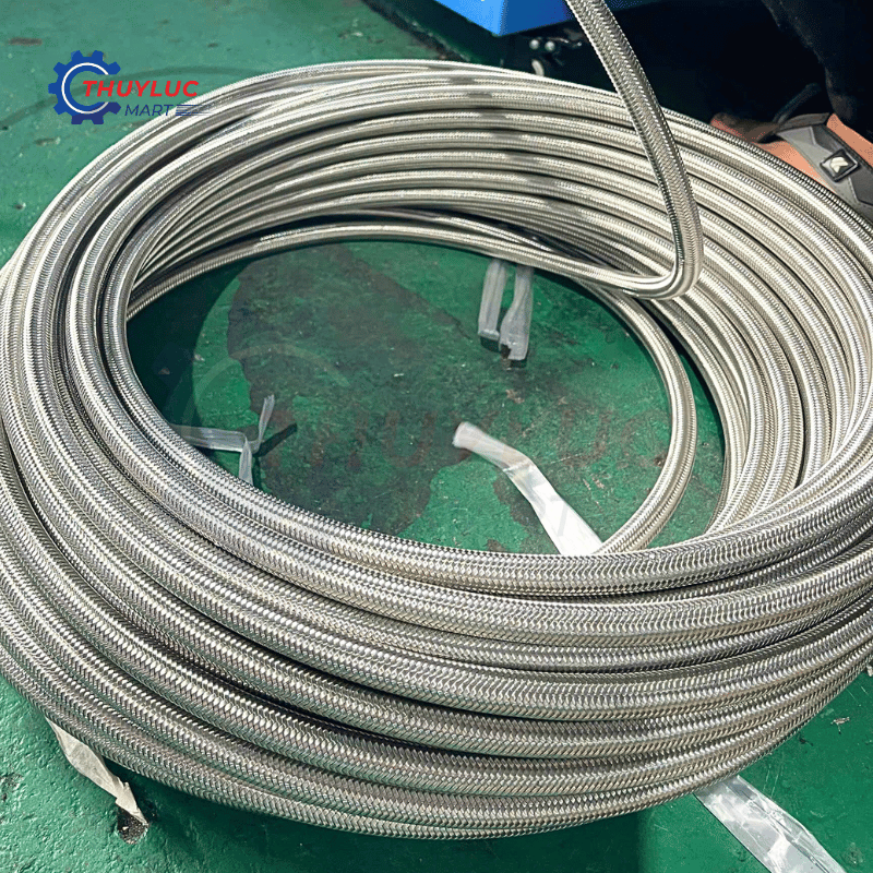 Ống teflon bọc inox 1/2", PTFE-SS-08