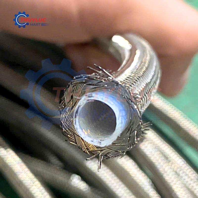 Ống teflon bọc inox 1/2", PTFE-SS-08