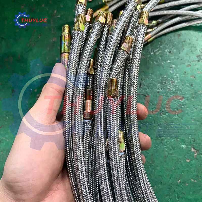 Ống teflon bọc inox 1/4", PTFE-SS-04