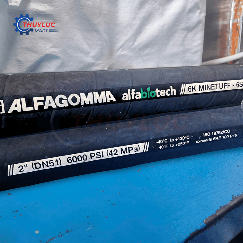 Ống thủy lực Alfagomma 6K Alfabiotech (6S), 2" - 420bar, R15-32, 1004818