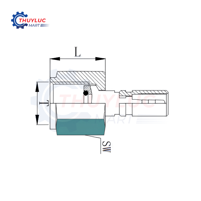 Đầu bấm DN2 - M20X1.5, GA-02-M20x1.5