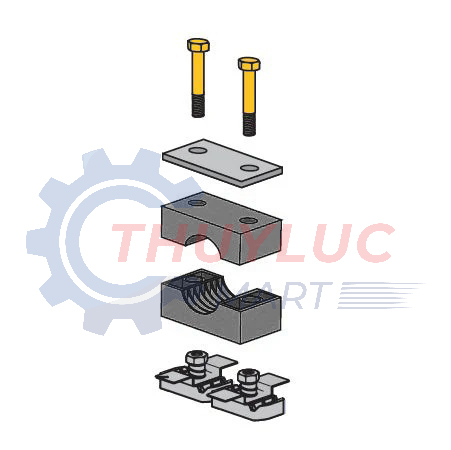 Miếng kẹp nhôm OD88.9, H5, AL*H*G1-588.9.B