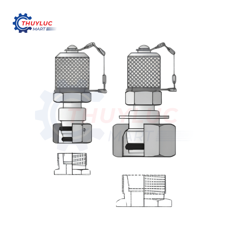 Đầu kiểm tra áp lực Parker hàng thép F-M 08S-M16x2, VKA3/08SCF