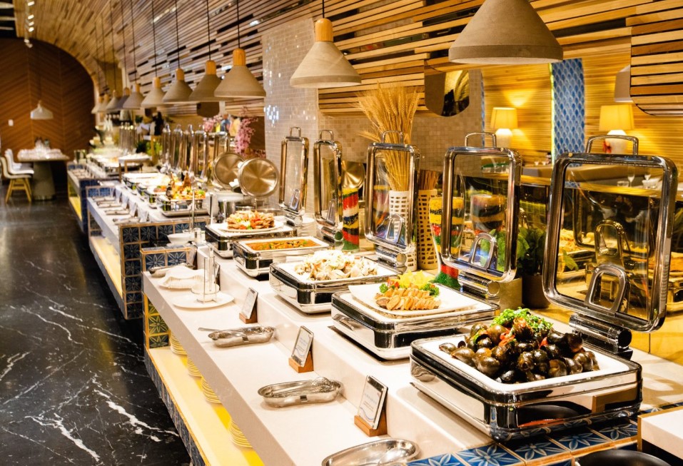 quầy thức ăn Buffet 