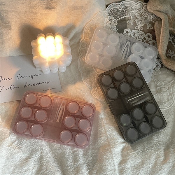 Khay Đựng Kính Áp Tròng Bộ 6 Khay Pastel Hàn Quốc