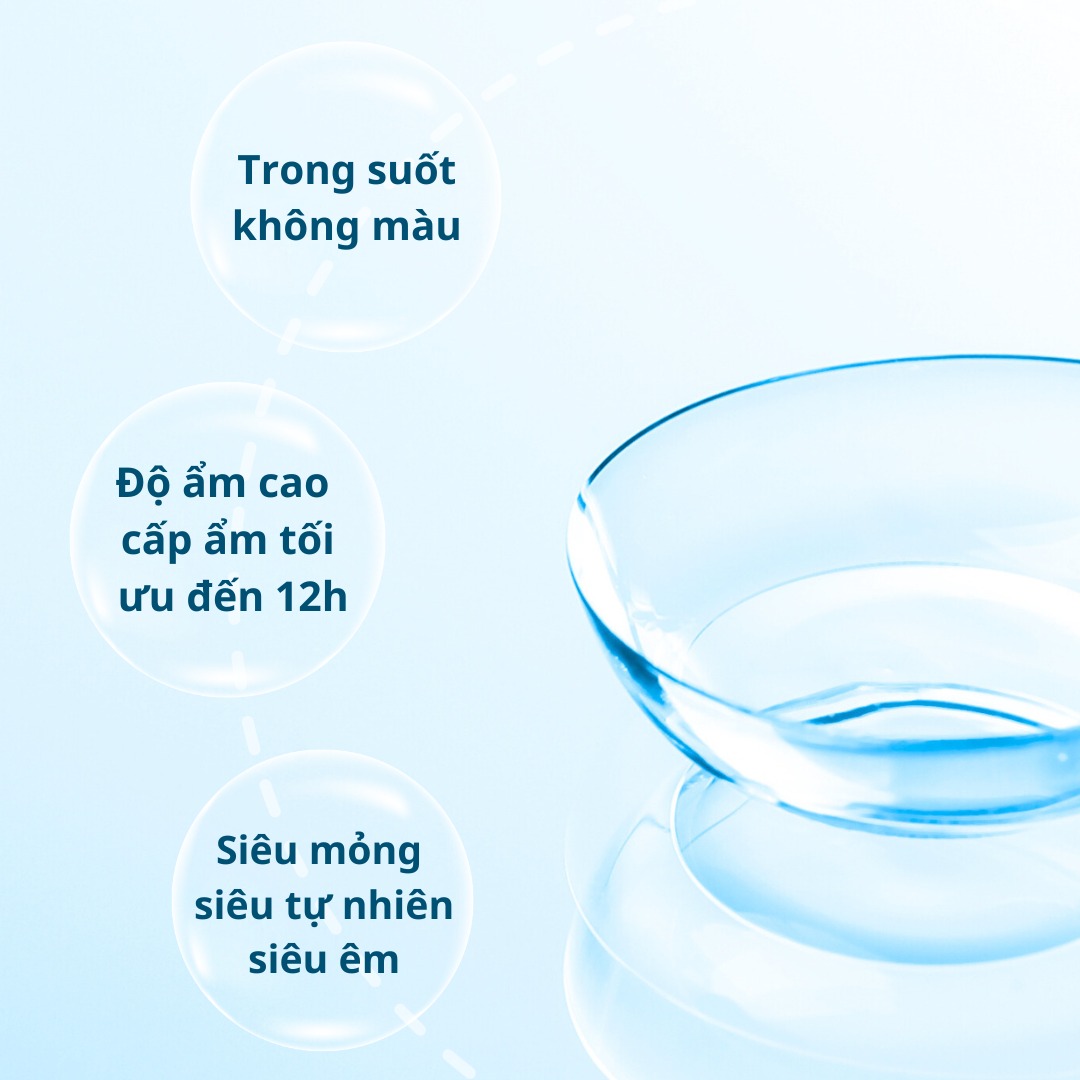 Kính Áp Tròng QUEEN VISION Màu Trong Suốt
