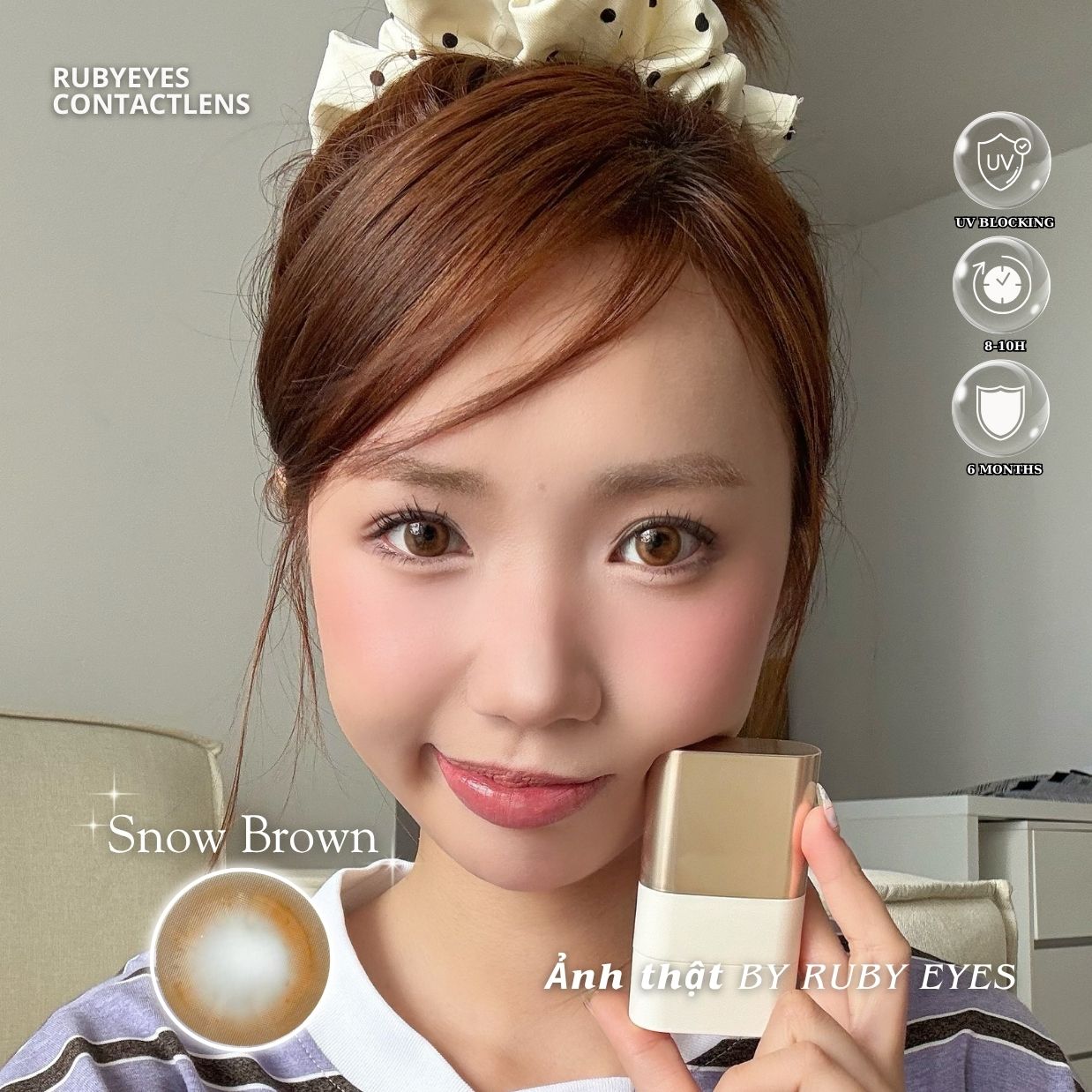 Kính Áp Tròng Dreamoon Màu Nâu Snow Brown