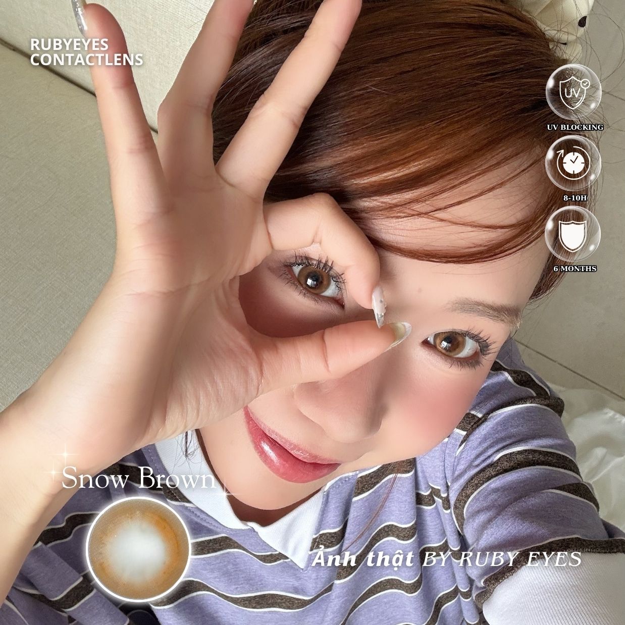 Kính Áp Tròng Dreamoon Màu Nâu Snow Brown