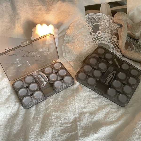 Khay Đựng Kính Áp Tròng Bộ 6 Khay Pastel Hàn Quốc