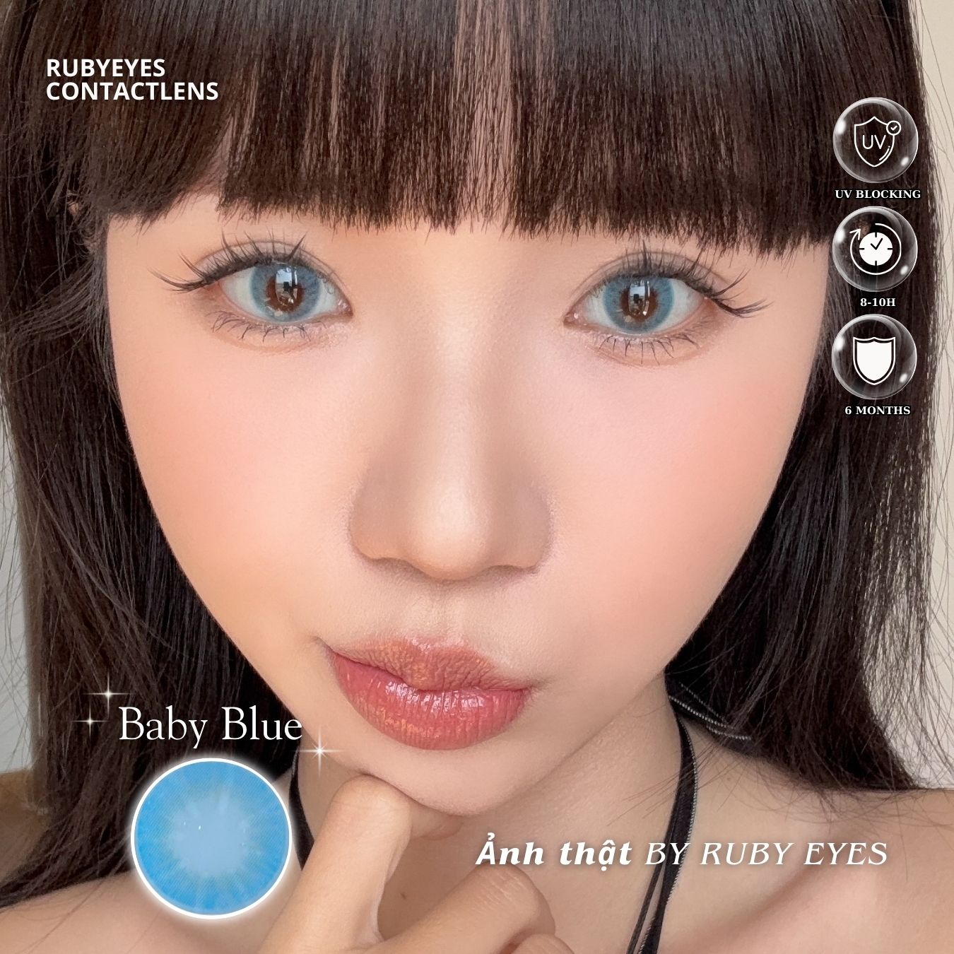 Kính Áp Tròng Màu Xanh Baby Blue
