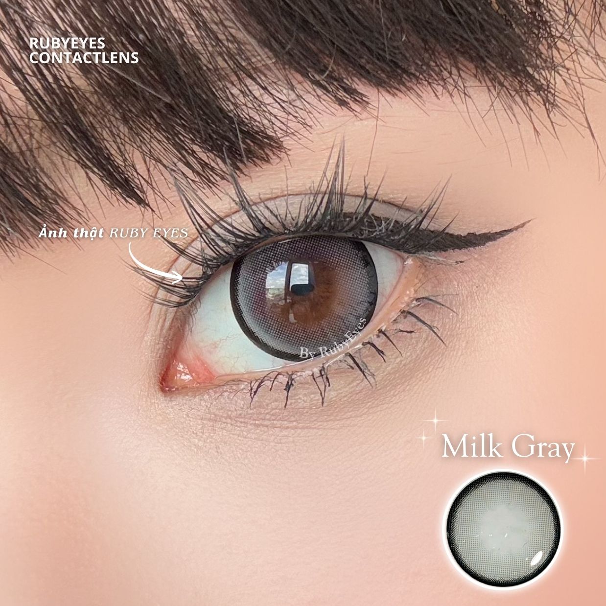 Kính Áp Tròng Màu Xám Milk Gray