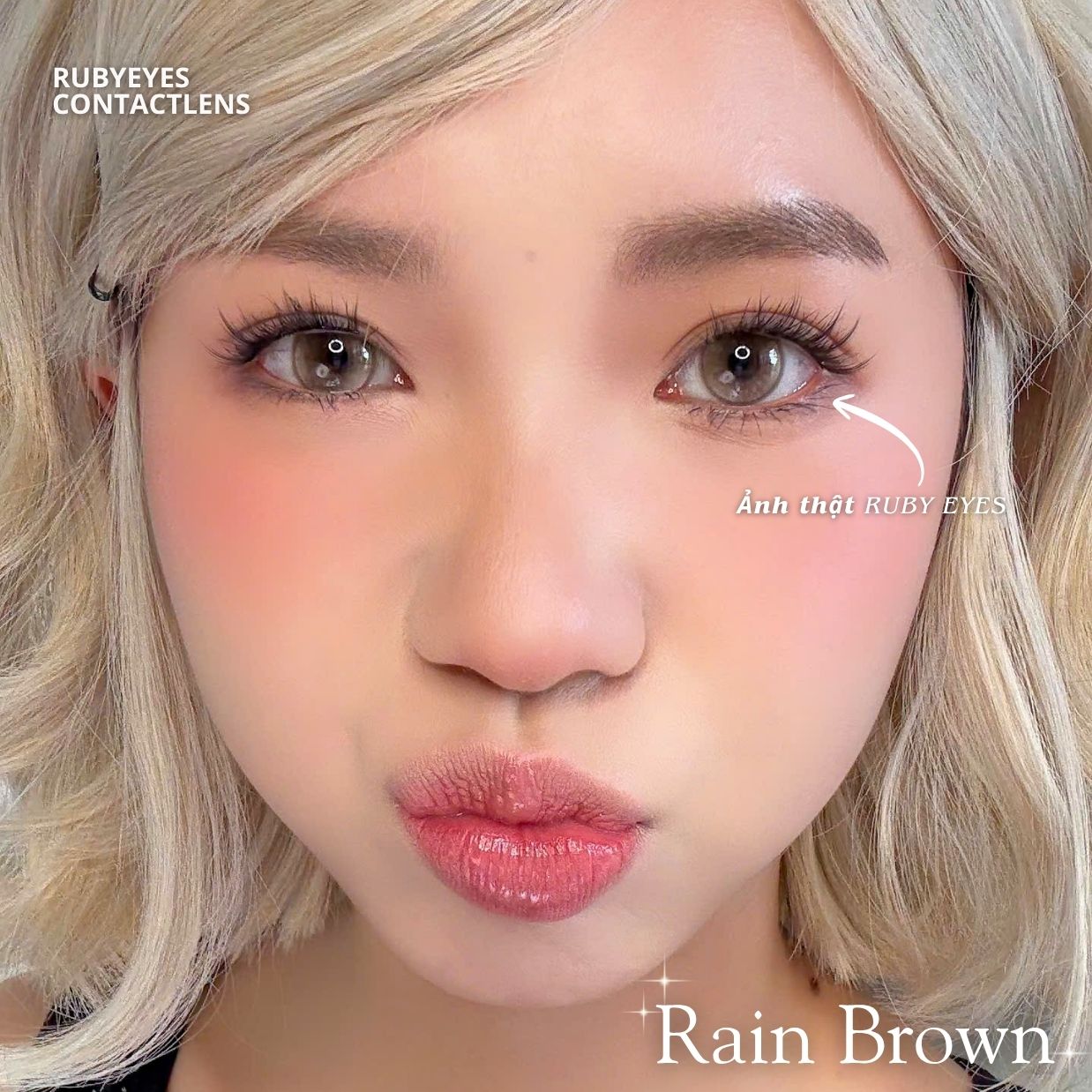 Kính Áp Tròng Màu Nâu Rain Brown