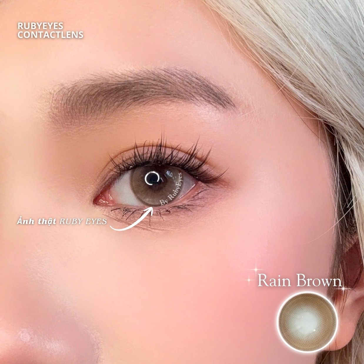 Kính Áp Tròng Màu Nâu Rain Brown