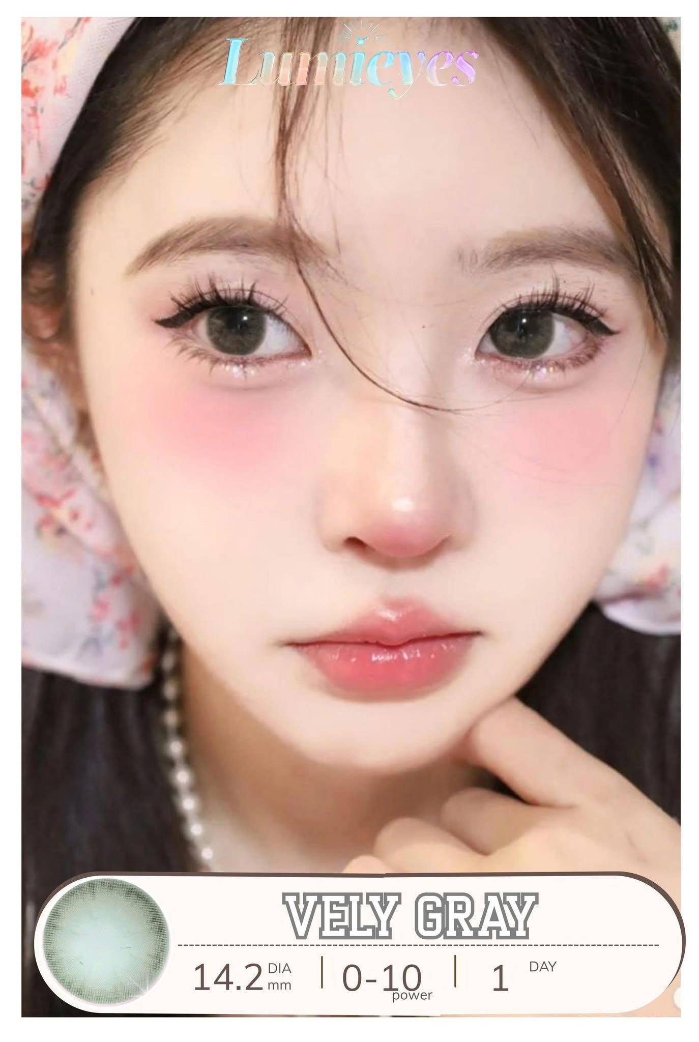 Lens 1 Ngày Màu Xám Vely Gray 14.2mm