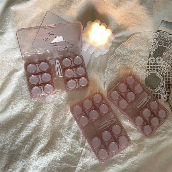 Khay Đựng Kính Áp Tròng Bộ 6 Khay Pastel Hàn Quốc