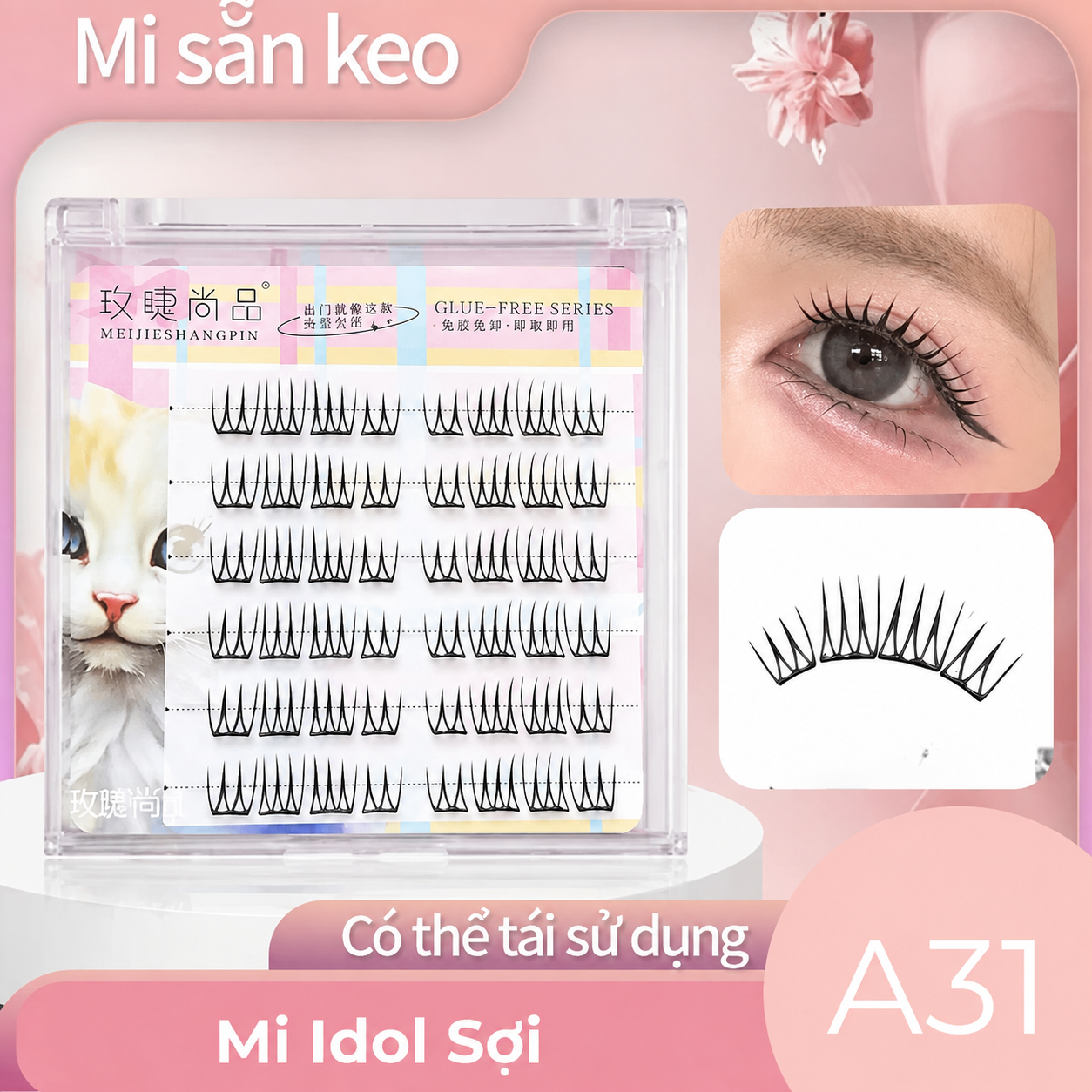 Mi Mèo Sẵn Keo 6 Hàng (MÃ A)